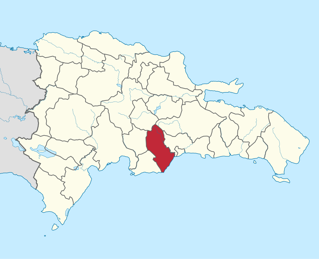 Ubicación de la provincia San Cristóbal en el mapa de la República Dominicana. Imagen por wikipedia
