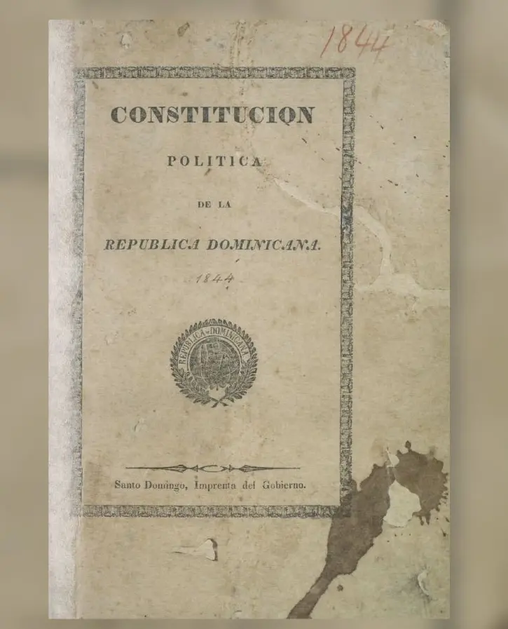Primera Constitución de la República Dominicana promulgada en la provincia San Cristóbal en 1844. Foto por do.municipiosaldia.com