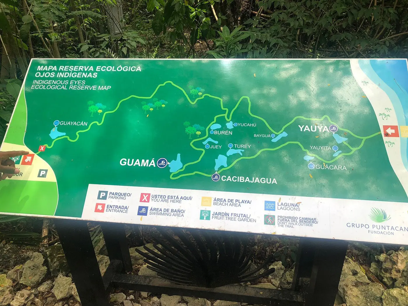 Mapa del parque ecológico Ojos Indígenas. Cortesía de Tripadvisor. | NOTICIARIO RD Mapa del parque ecológico Ojos Indígenas. Cortesía de Tripadvisor.