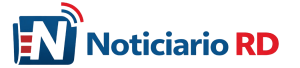 Noticiario RD logo: blue text with 'Noticiario' and red 'RD' on the right, accompanied by a blue device-like icon on the left with red accents