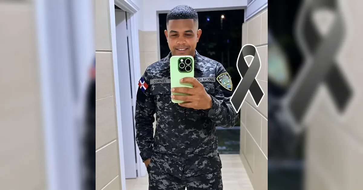 Male service member in camouflage uniform taking a mirror selfie in a hallway; a gray awareness ribbon appears on the right side.