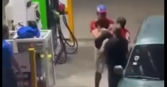Altercado entre dos hombres en estacion de servicio se vuelve viral
