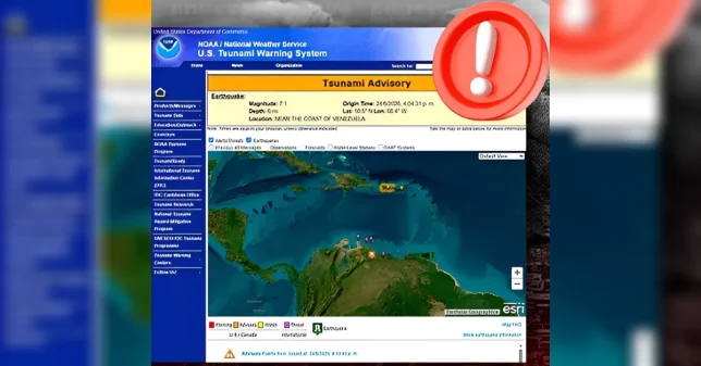 Sismo 7.1 frente a Venezuela sacude el Caribe