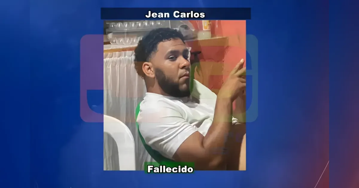 Memorial graphic: photo of a man with 'Jean Carlos' atop and 'Fallecido' at the bottom.