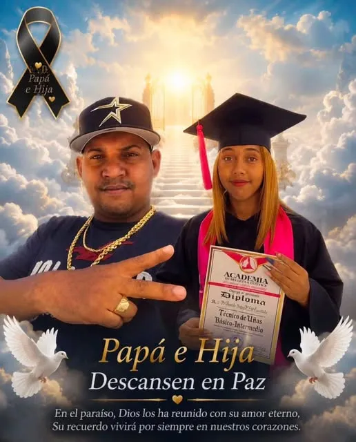 Wilmer Rodríguez y su hija Wilkaren