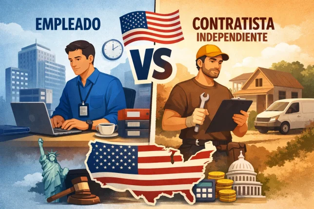 Diferencias entre empleado y contratista independiente en Estados Unidos