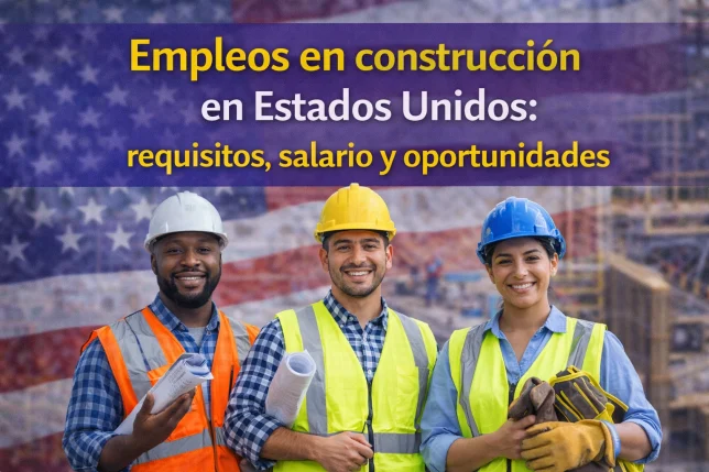 Empleos en construcción en Estados Unidos: requisitos, salario y oportunidades