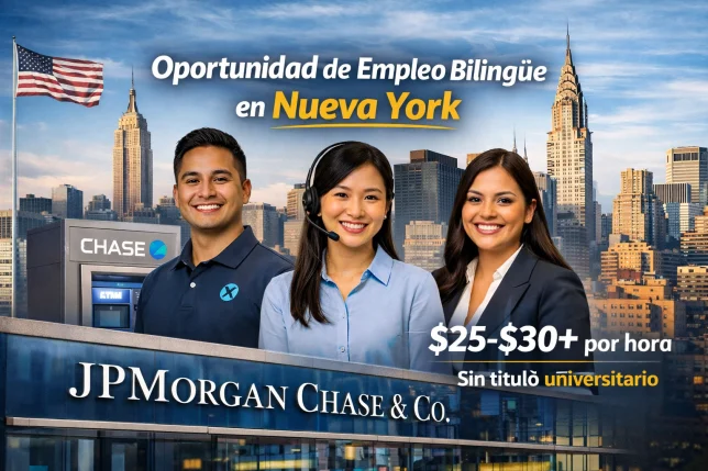JPMorgan ofrece empleos bilingües bien pagados en NYC