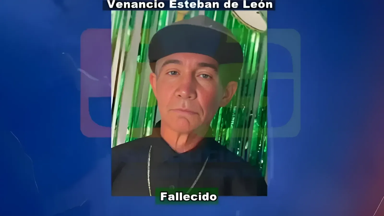 Memorial image for Venancio Esteban de León, showing a portrait with 'Fallecido' caption indicating obituary status.