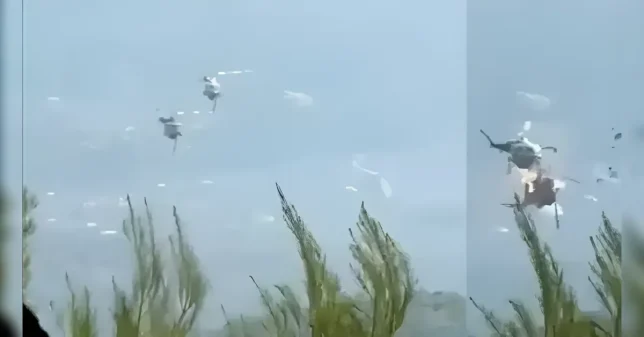 Dos helicópteros protagonizan lamentable incidente durante labores