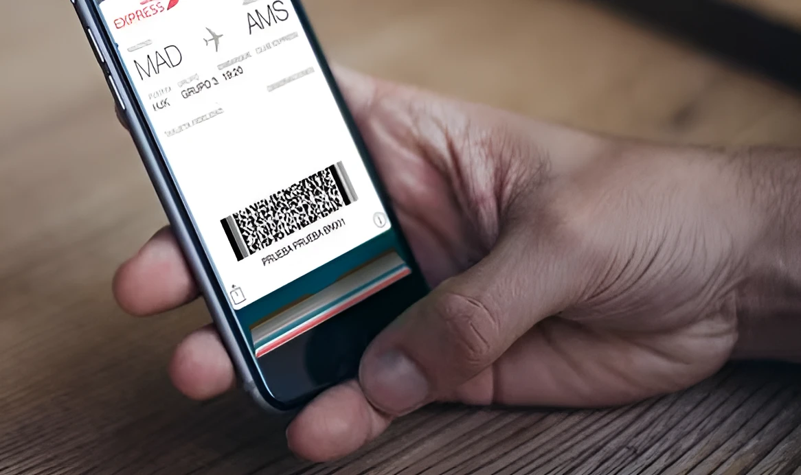Pasajero realizando el check-in en línea para un vuelo — portada
